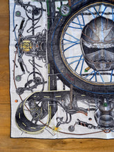 Load image into Gallery viewer, Hermes Embroidered Cashmere and Silk GM Shawl “Route 24” by Elias Kafouros.