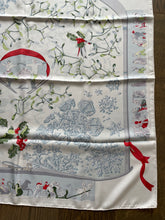 Load image into Gallery viewer, Limited Edition Hermes Silk Scarf “Neige d’Antan” Megeve by Cathy Latham.