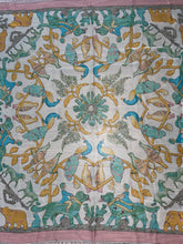 Load image into Gallery viewer, Hermes Silk Mousseline GM Shawl “Early America” by Françoise de la Perriere 140.