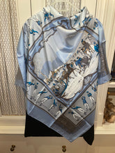 Load image into Gallery viewer, Limited Edition Hermes Silk Twill Scarf “Les Plaisirs du Froid" by Hugo Grygkar for Courmayeur.