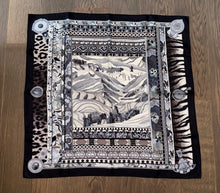 Load image into Gallery viewer, Hermes Silk Scarf “La Femme aux Semelles de Vent” by Aline Honore
