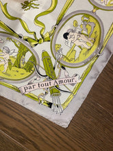 Load image into Gallery viewer, Hermes Silk Scarf «Par Tout Amour» by Hugo Grygkar.