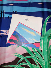 Load image into Gallery viewer, Limited Edition Hermes Silk Twill Scarf “Au Bout Du Monde” by Antoine Carbonne in support of Action of Addiction.