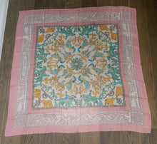 Load image into Gallery viewer, Hermes Silk Mousseline GM Shawl “Early America” by Françoise de la Perriere 140.