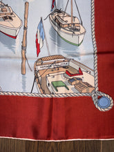 Load image into Gallery viewer, Hermes Silk Scarf «Mouillage» by Philippe Dauchez.