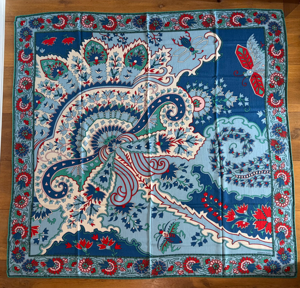 Hermes Cashmere/Silk Shawl “Paisley from Paisley” 140 – Hermes