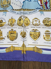 Load image into Gallery viewer, Hermes Silk Scarf «Arms of United States» by Hugo Grygkar.
