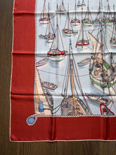 Load image into Gallery viewer, Hermes Silk Scarf «Mouillage» by Philippe Dauchez.