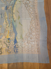 Load image into Gallery viewer, Hermes Silk Mousseline GM Shawl “Le Fleuve Sacre” by Catherine Baschet 140.