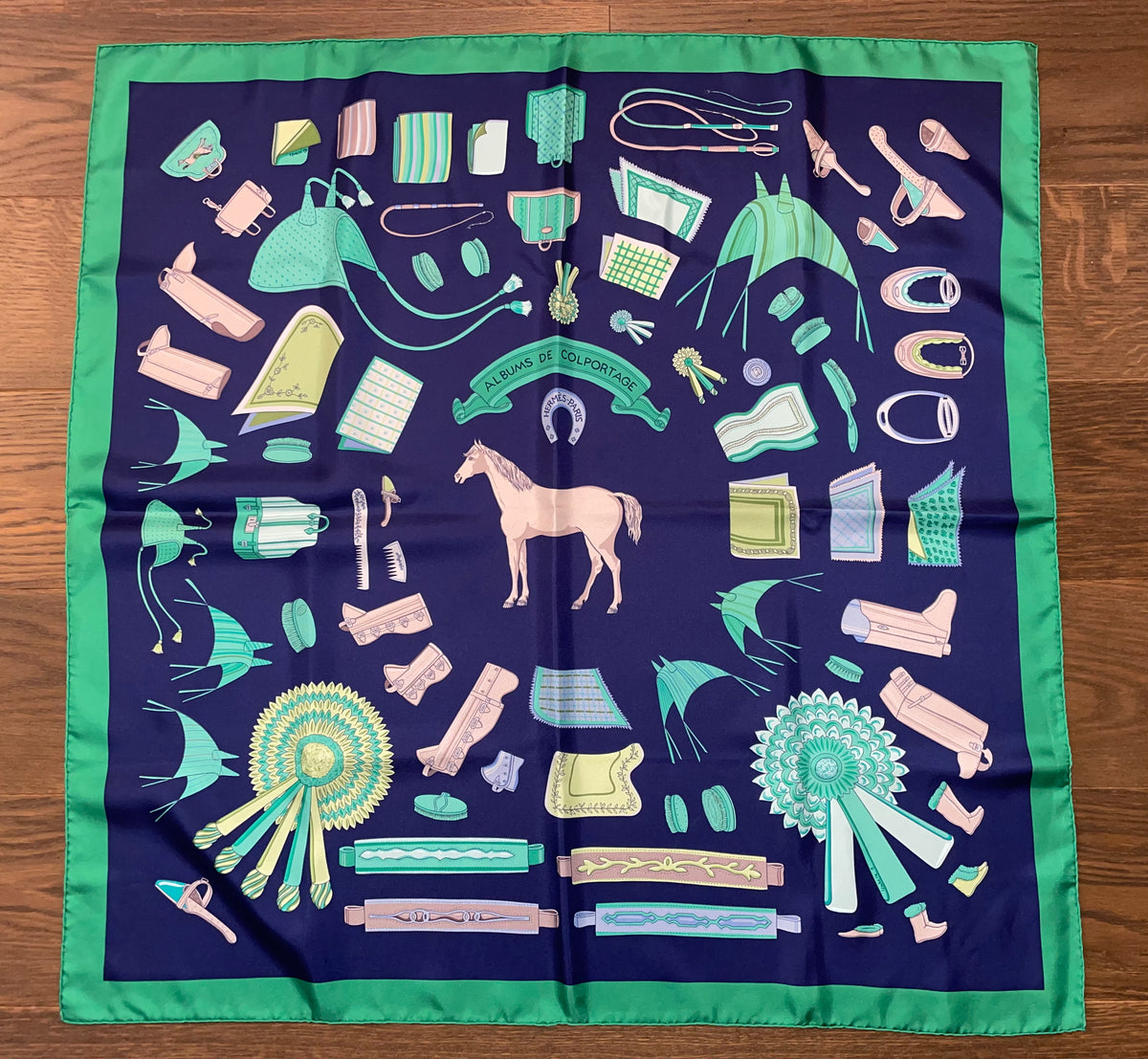 Hermes Silk Twill Scarf “Album de colportage” by Isabelle Barthel 