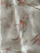 Load image into Gallery viewer, HERMES SILK Mousseline Stole “Fleurs de Fuchsia” by Leigh P. Cook.