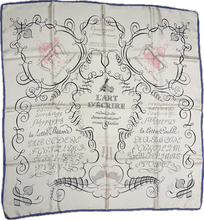 Load image into Gallery viewer, Hermes Silk Scarf «L'ART D'ECRIRE» by Maurice Tranchant.