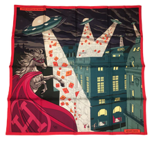 Load image into Gallery viewer, Hermes Silk Twill Scarf “Space Shopping Au Faubourg” by Dimitri Rybaltchenko.