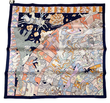 Load image into Gallery viewer, Hermes Silk Scarf «L'Epopee d'Hermes Detail » by Jan Bajtlik.