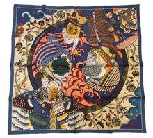 Load image into Gallery viewer, Hermes Silk Twill Scarf “Duo Cosmique” by Kohei Kyomori.