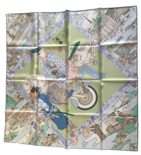 Load image into Gallery viewer, Hermes Scarf “Les Artisans d'Hermes” by Japanese artist Akira Yamaguchi