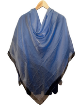 Load image into Gallery viewer, Hermes Silk Mousseline GM Shawl in blue colour 140.