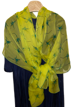 Load image into Gallery viewer, HERMES SILK Mousseline Stole “Fleurs de Fuchsia” by Leigh P. Cook.