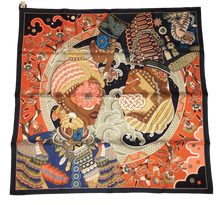 Load image into Gallery viewer, Hermes Silk Twill Scarf “Duo Cosmique” by Kohei Kyomori.