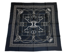 Load image into Gallery viewer, Hermes Embroidered Silk GM Shawl « PRECIEUX BANDANA » 140.
