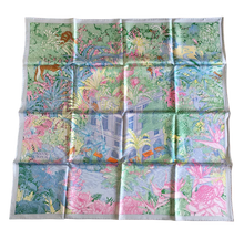 Load image into Gallery viewer, Hermes Silk Scarf “Faubourg Tropical” by Octave Marsal and Théo de Gueltzl.