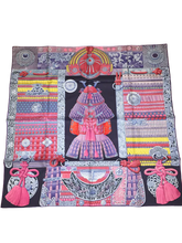 Load image into Gallery viewer, Hermes Silk Scarf Parures de Samourais by Aline Honore