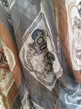 Load image into Gallery viewer, Hermes Silk Mousseline shawl “Shiny Brides Précieux“ with sequins embroidery and glass beads 140