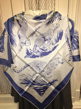 Load image into Gallery viewer, Hermes Silk Jaquard Scarf “Guepards” by Robert Dallet.