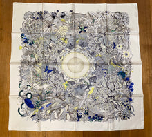 Load image into Gallery viewer, Hermes Silk Scarf «Au Coeur de la Vie» by Aline Honoré.