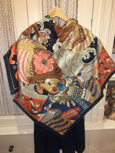Load image into Gallery viewer, Hermes Silk Twill Scarf “Duo Cosmique” by Kohei Kyomori.