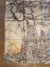 Load image into Gallery viewer, Hermes Silk Scarf "A l'Ombre des Pivoines". Designed by Octave Marsal/Théo de Gueltzl.