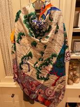 Load image into Gallery viewer, Hermes Silk Plume GM Shawl “Sieste Au Paradis” 140
