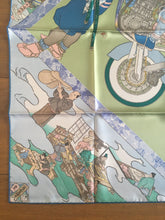 Load image into Gallery viewer, Hermes Scarf “Les Artisans d'Hermes” by Japanese artist Akira Yamaguchi