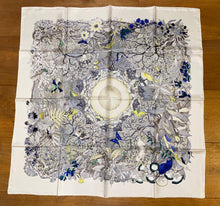 Load image into Gallery viewer, Hermes Silk Scarf «Au Coeur de la Vie» by Aline Honoré.