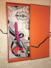 Load image into Gallery viewer, Precious Embroidered Hermes Silk Maxi Twilly “Eperon D’Or Oiseaux Fleuris”