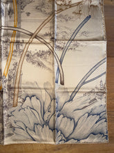 Load image into Gallery viewer, Hermes Silk Scarf "A l'Ombre des Pivoines". Designed by Octave Marsal/Théo de Gueltzl.