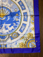 Load image into Gallery viewer, Special edition Hermès Silk Scarf « Chariot » for the occasion of 250th anniversary of the watchmaker Vacheron Constantin by Laurence Bourthoumieux (Toutsy).