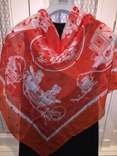 Load image into Gallery viewer, Hermes Beaded Silk Mousseline Scarf Ex Libris Au Pois Couture