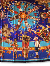 Load image into Gallery viewer, Hermes Silk Plume GM Shawl “Kachinas” by Kermit Oliver 140