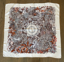 Load image into Gallery viewer, Hermes Silk Scarf «Au Coeur de la Vie» by Aline Honoré.
