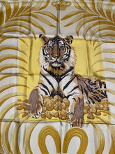 Load image into Gallery viewer, Hermes Silk Dip Dye GM Shawl “Tigre Royal” 140.