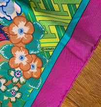 Load image into Gallery viewer, HERMES 100% SILK TWILL Scarf « Ballade de Heian » by Natsuno Hidaka.