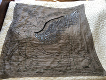 Load image into Gallery viewer, Exceptional beaded Hermès silk chiffon shawl “Le Pegase Lumiere” 140