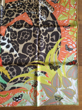 Load image into Gallery viewer, Hermes Silk Twill Scarf “Jaguar Quetzal” by Alice Shirley.