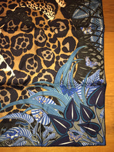 Load image into Gallery viewer, Hermes Silk Twill Scarf “Jaguar Quetzal” by Alice Shirley.