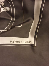 Load image into Gallery viewer, Hermes Silk Scarf Ex Libris with sable fur