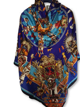 Load image into Gallery viewer, Hermes Silk Plume GM Shawl “Kachinas” by Kermit Oliver 140