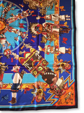 Load image into Gallery viewer, Hermes Silk Plume GM Shawl “Kachinas” by Kermit Oliver 140