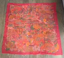 Load image into Gallery viewer, Hermes Silk Mousseline GM Shawl «URASHIMA TARO» by Natsuno Hidaka 140.