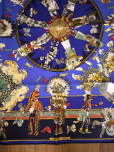 Load image into Gallery viewer, Hermes Silk Scarf Kachinas by Kermit Oliver
